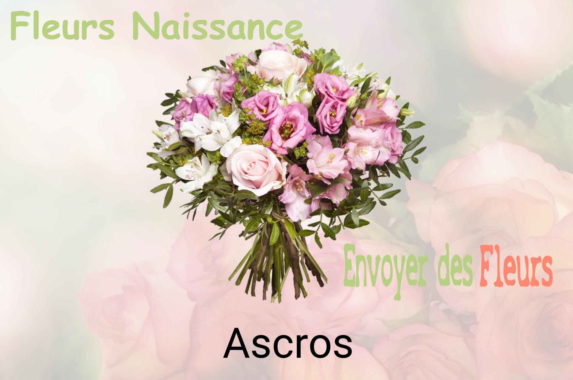 Bouquet de fleurs de naissance livré à Ascros